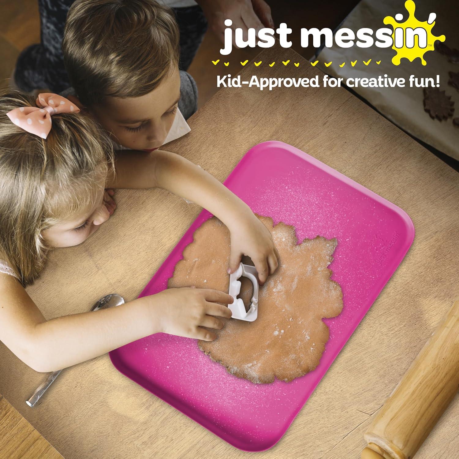 Alfombrilla de Silicona Just Messin' Rosa 30.48x45.72cm Antideslizante