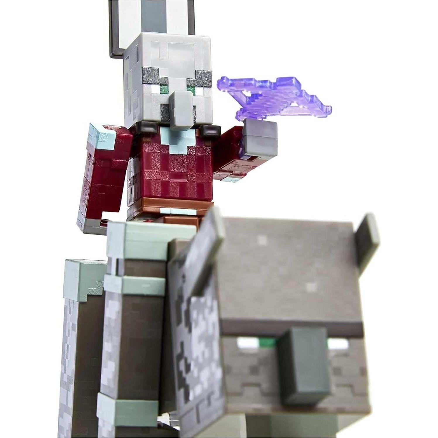 Figuras de Acción Minecraft Mattel 2 Pk Ravager y Capitán 8.26 cm