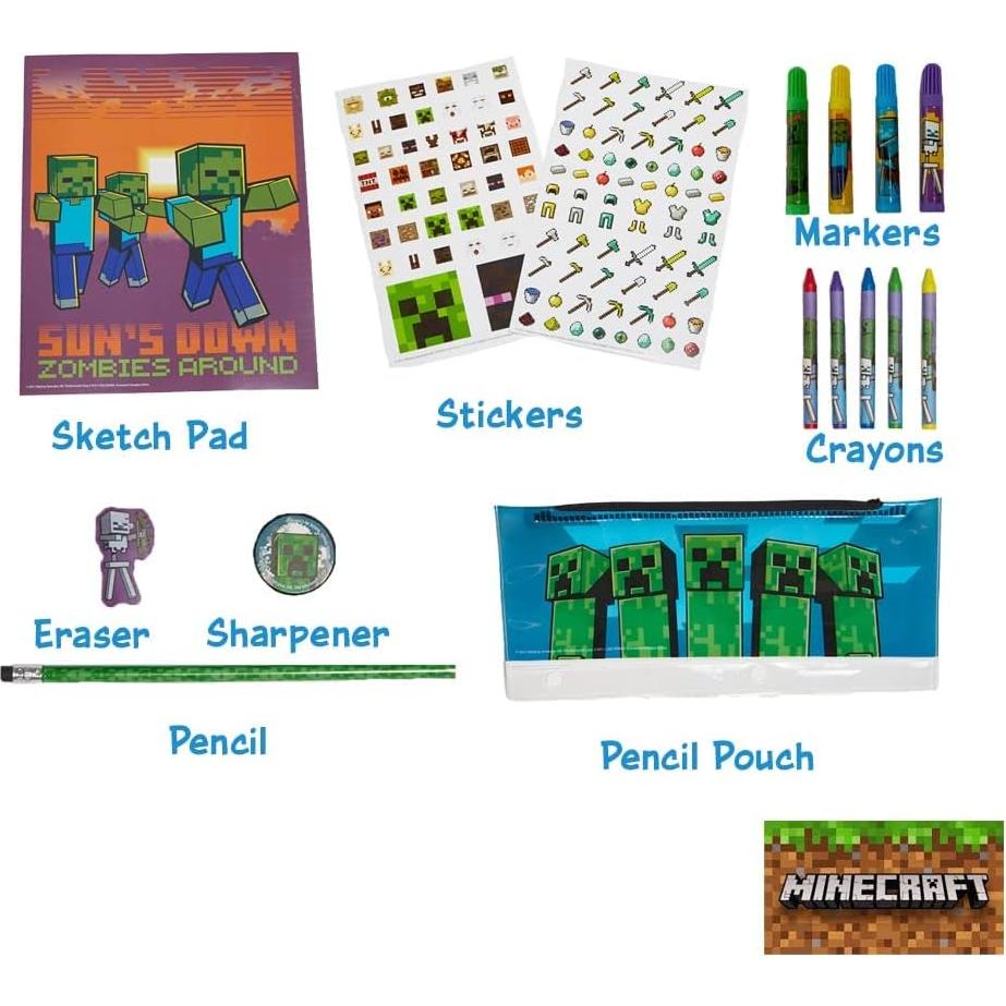 Conjunto de Arte y Stickers Minecraft 30 Pzs - Diseños Innovadores