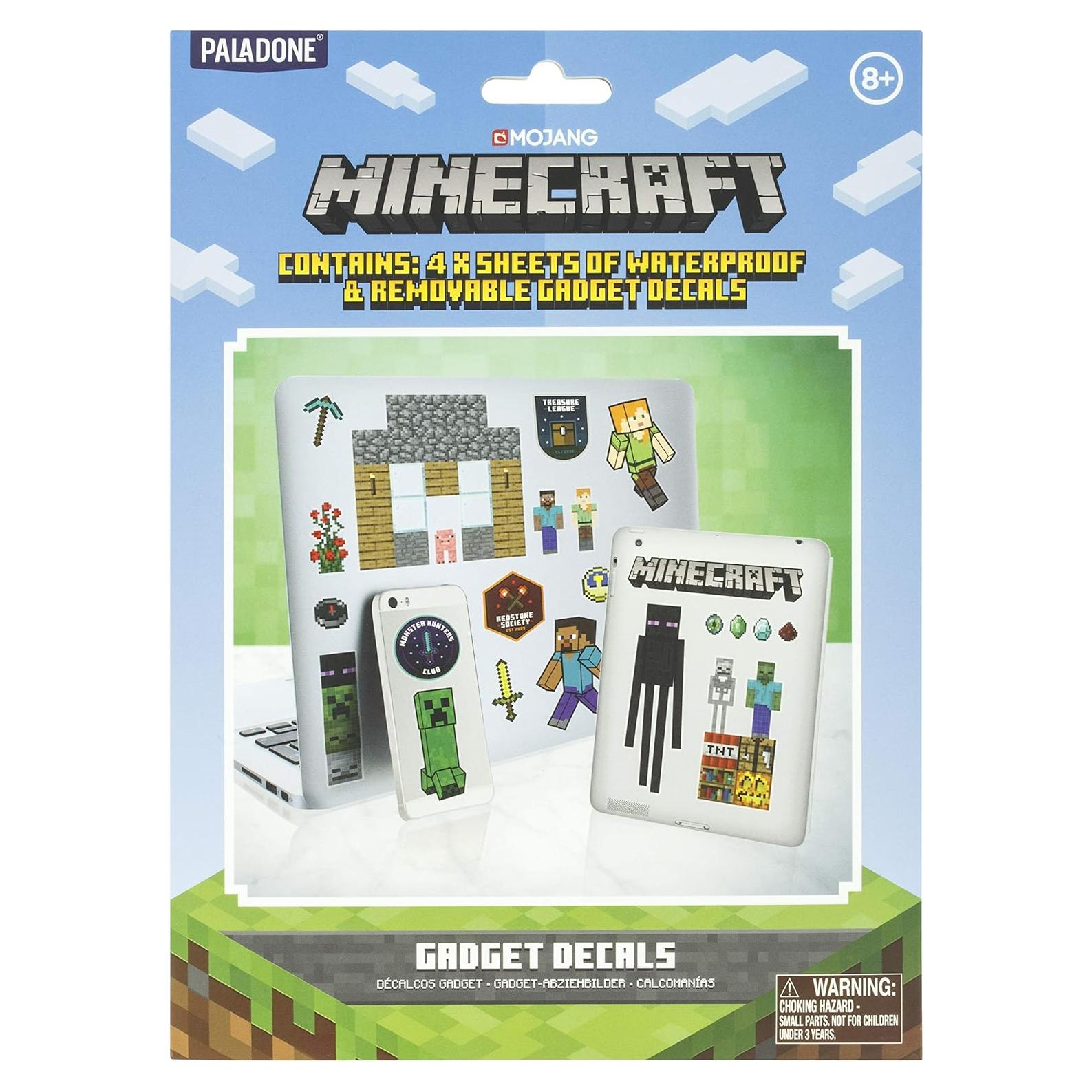 Calcomanías de Vinilo Removibles Paladone Minecraft - 4 Hojas