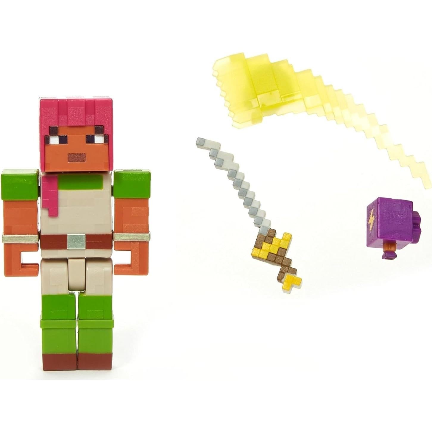 Figura Coleccionable Minecraft Dungeons Mattel 6.6 cm con Accesorios