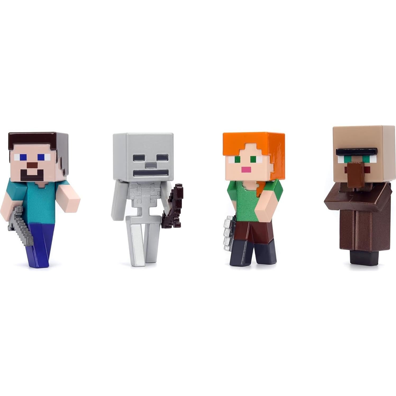 Figuras Coleccionables de Metal Jada Minecraft 4-Pack 6.35 cm