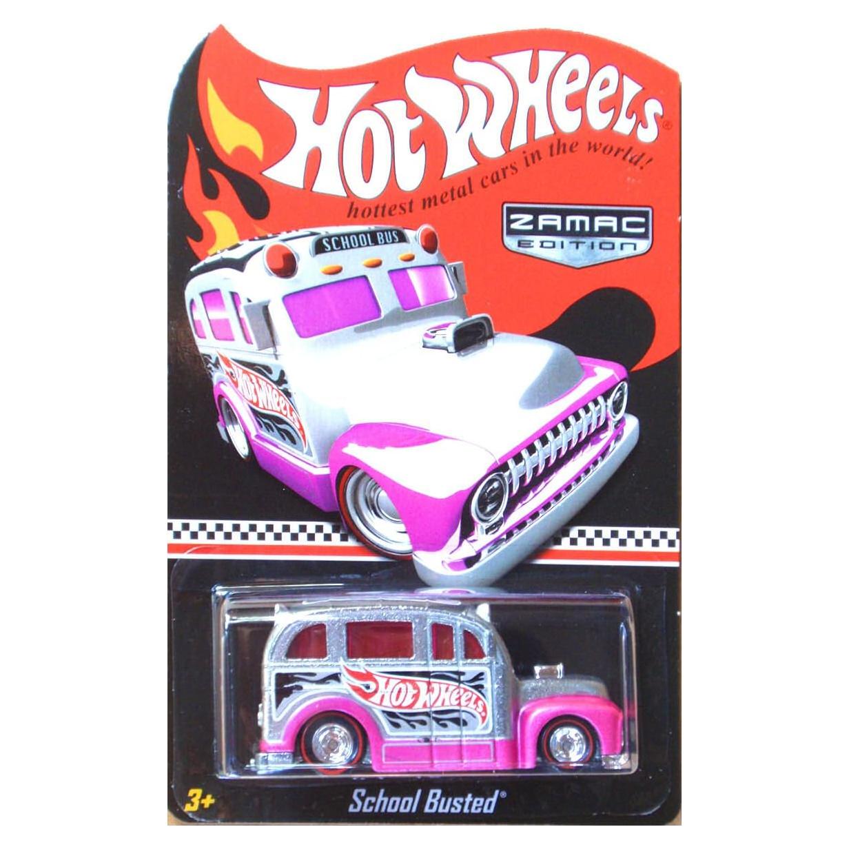 Autobús Escolar Hot Wheels Busted Rosa 20.3x12.7 cm