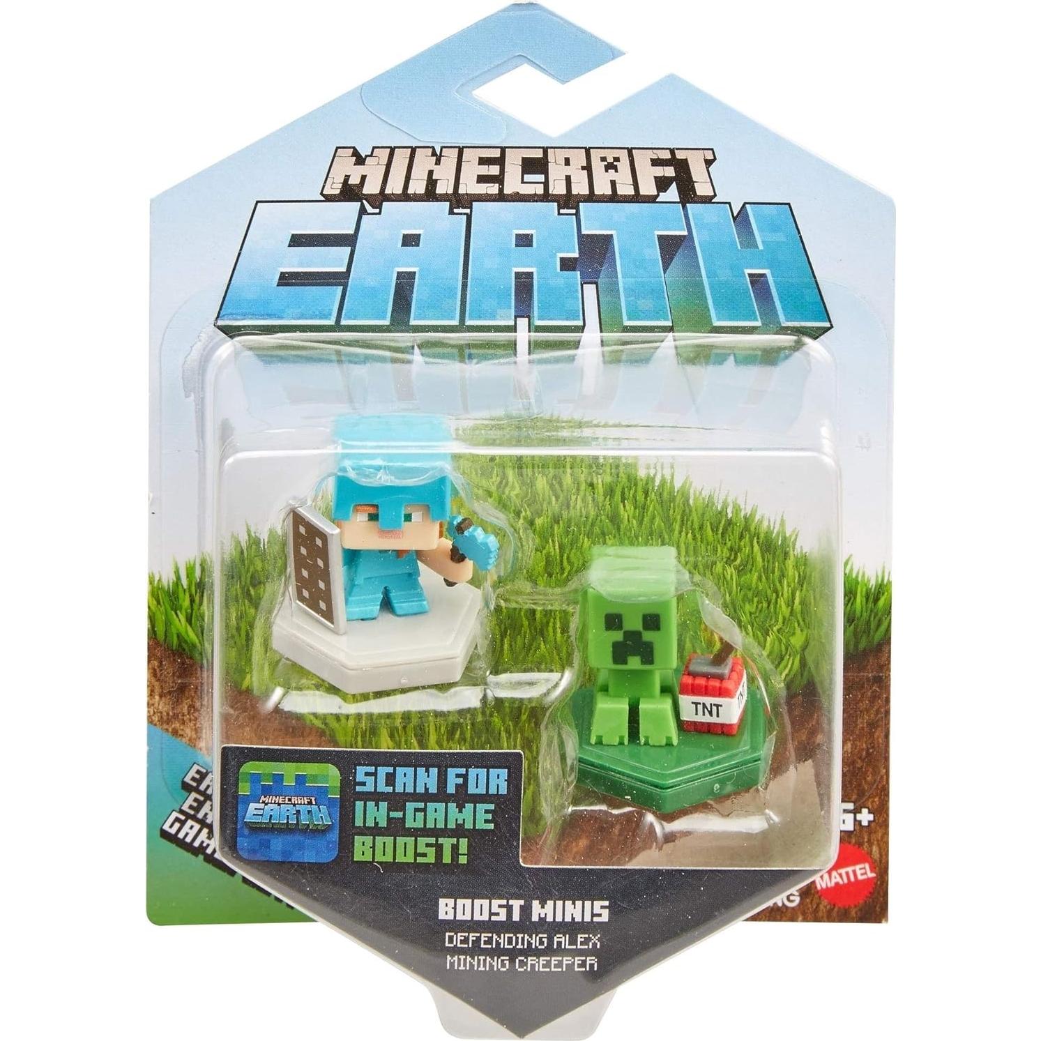Figuras Mini Boost Minecraft Earth Mattel 2-Pack Juguetes