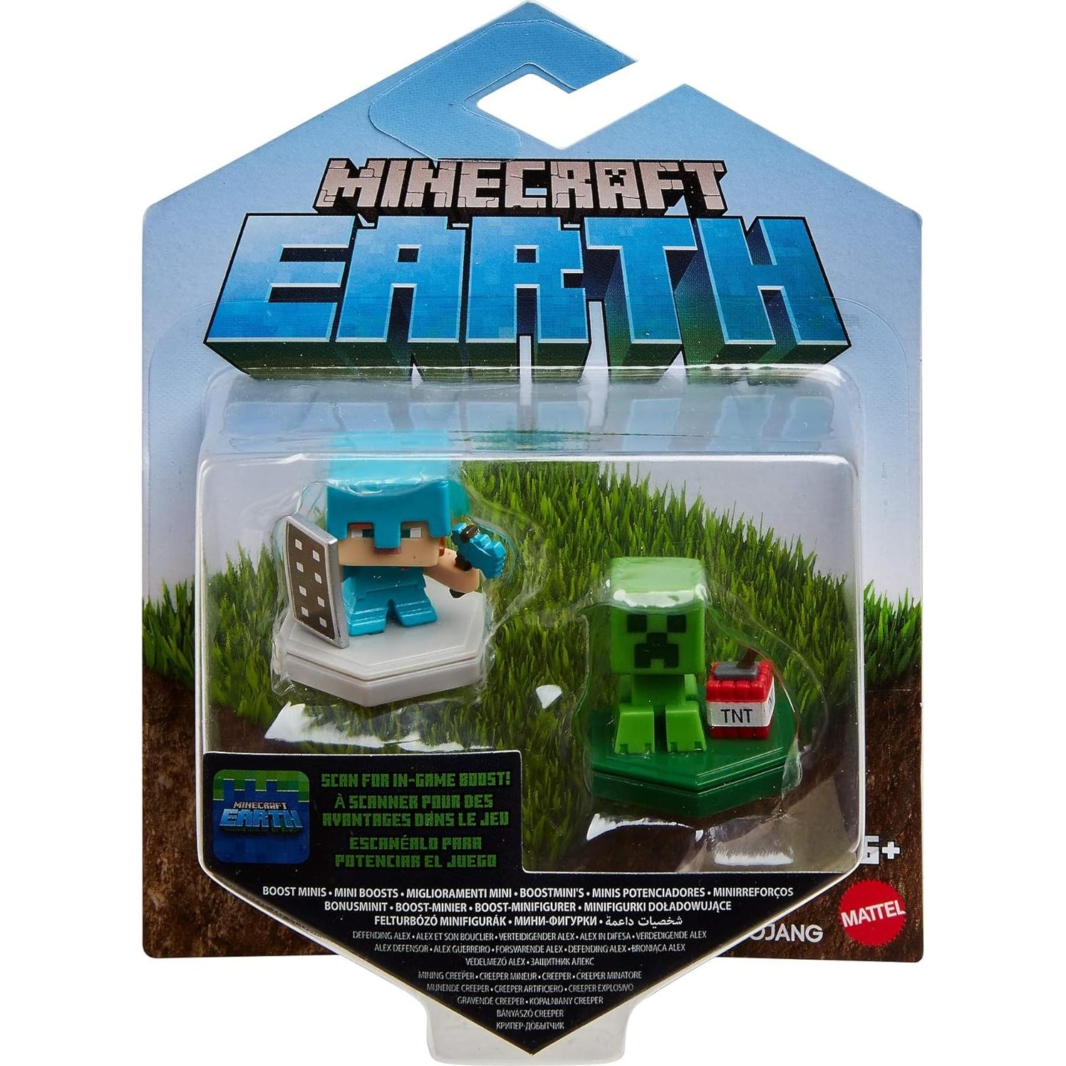 Figuras Mini Boost Minecraft Earth Mattel 2-Pack Juguetes