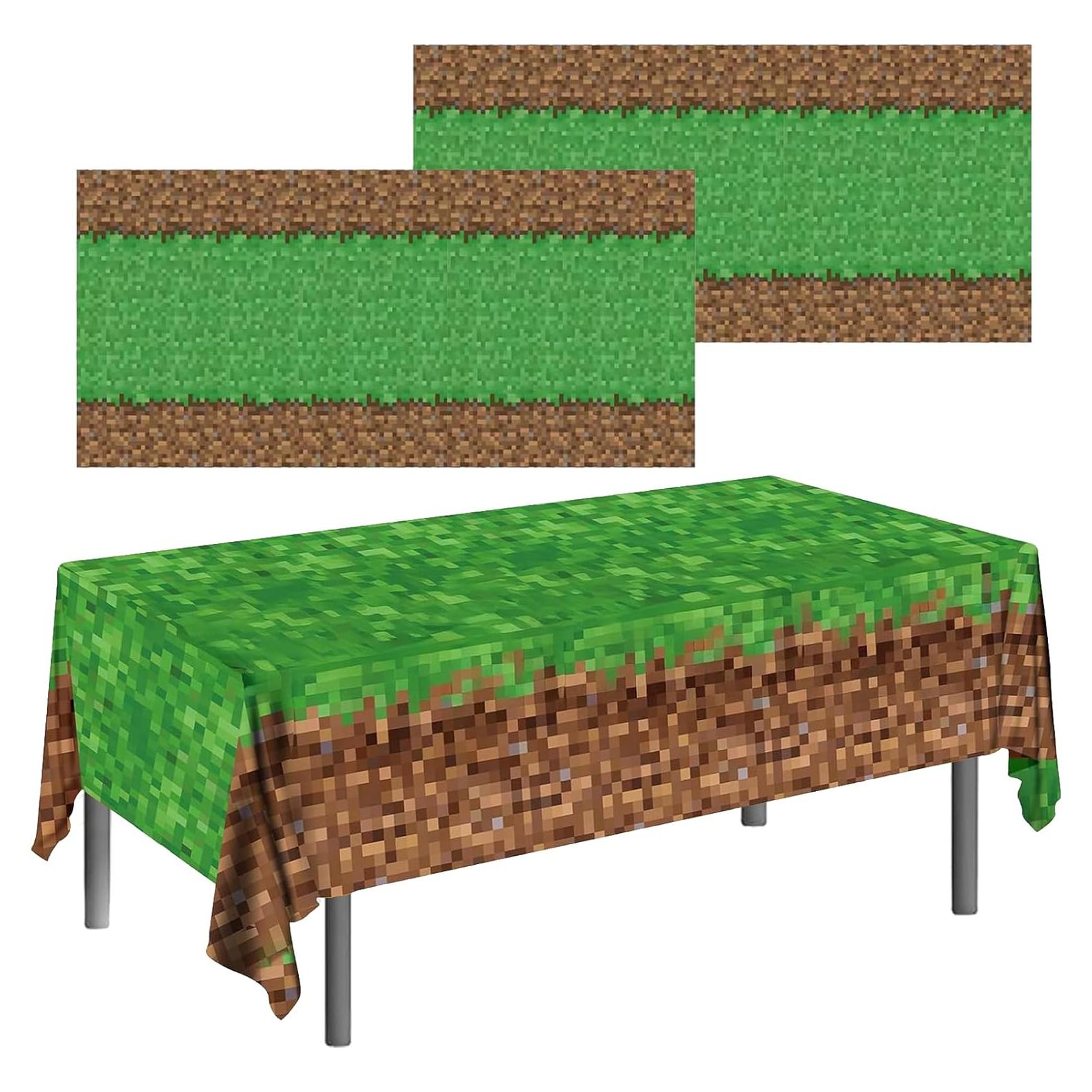 3 Manteles Desechables Pixel Miner GUGCHJH 130x220cm Fiesta