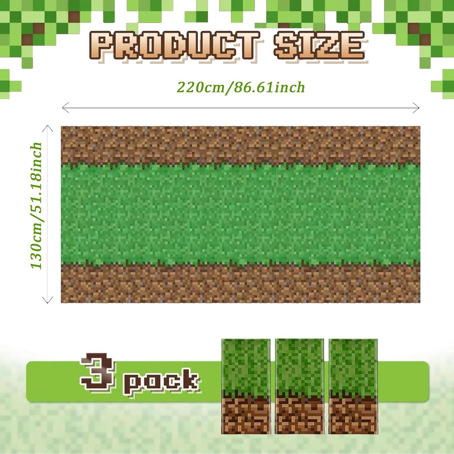 3 Manteles Desechables Pixel Miner GUGCHJH 130x220cm Fiesta