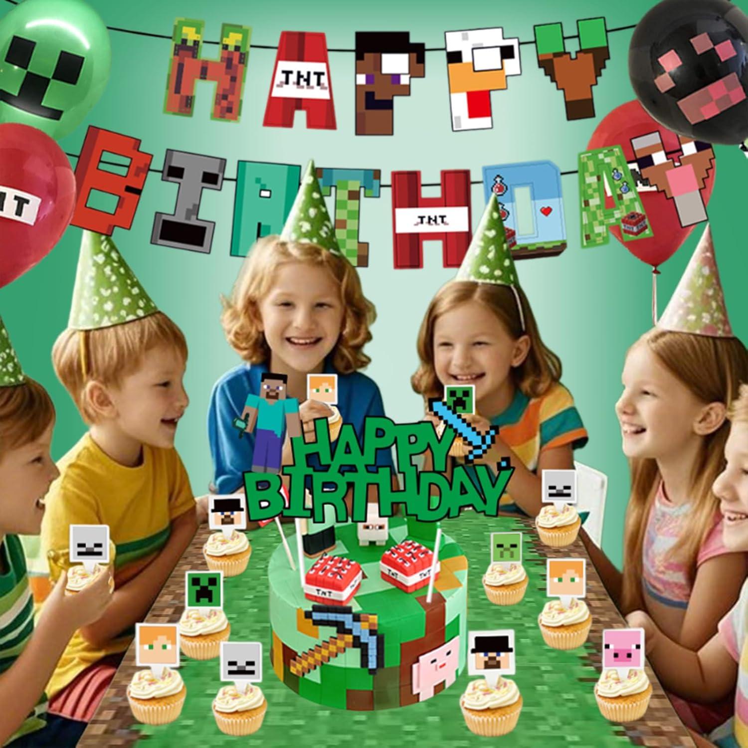 3 Manteles Desechables Pixel Miner GUGCHJH 130x220cm Fiesta