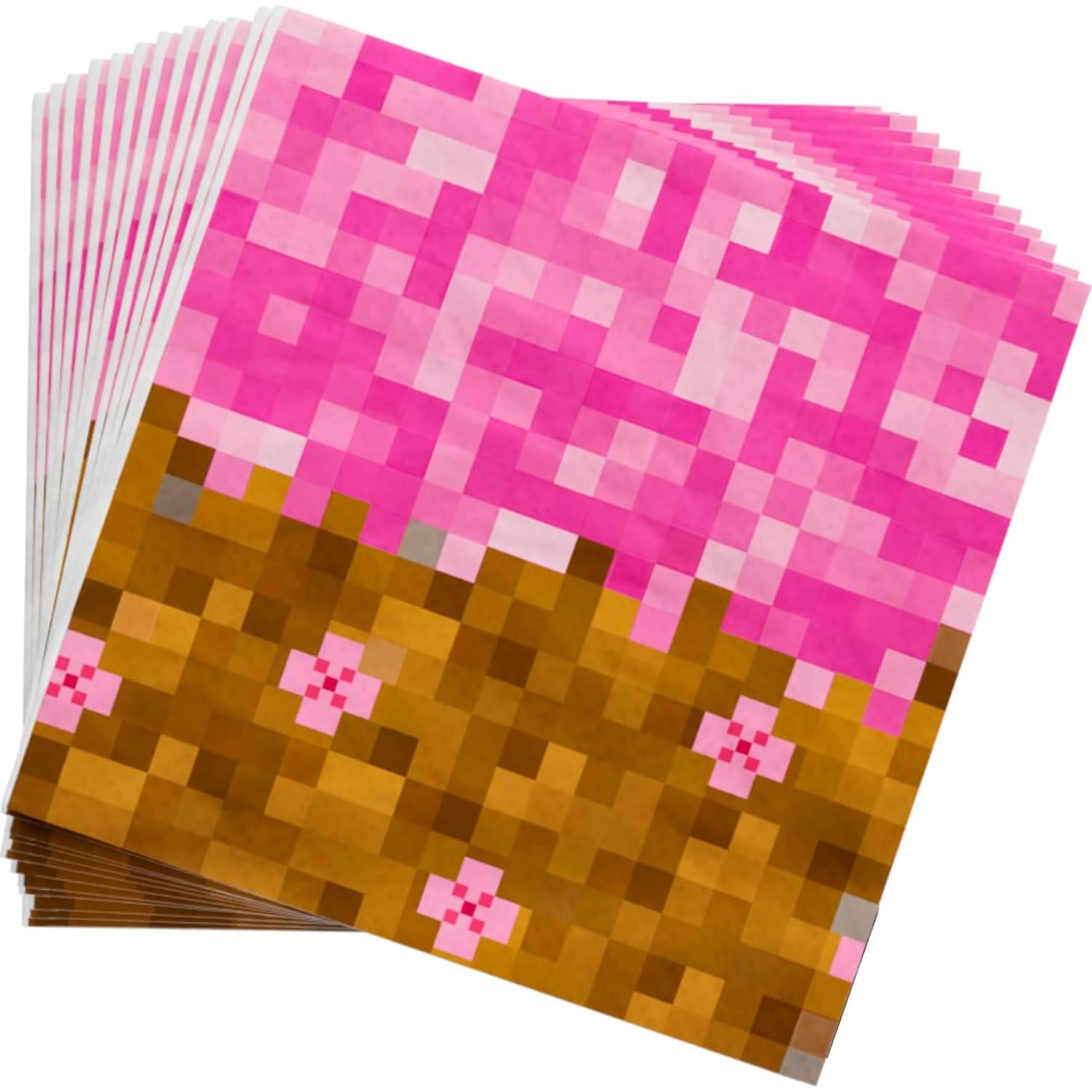 Suministros de Fiesta Pixel Girl 64 Piezas para 20 Invitados