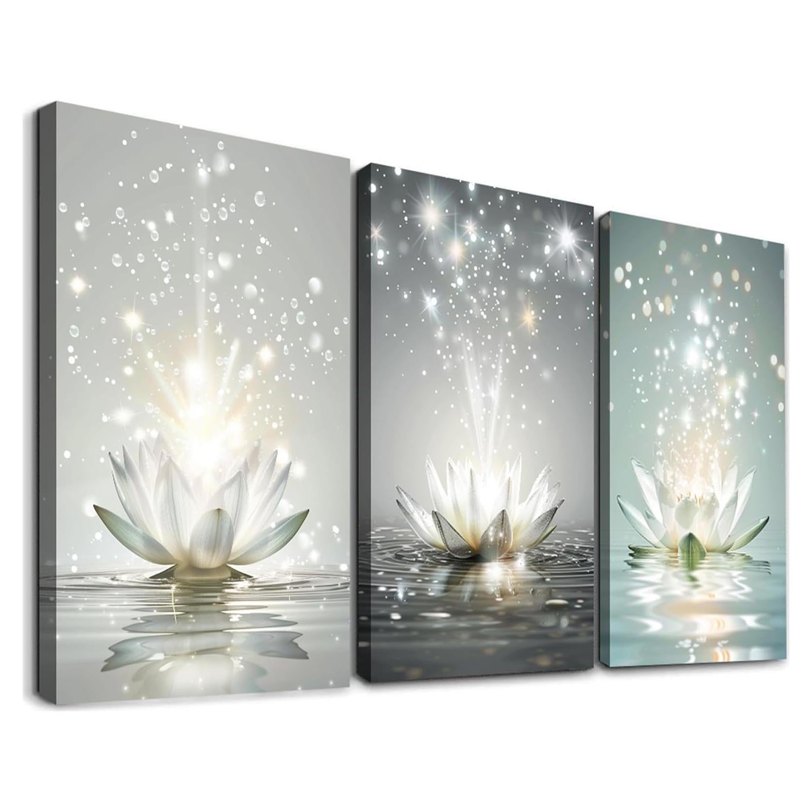 Arte de Pared Zen en Lienzo 3 Piezas 30x45 cm Decoración