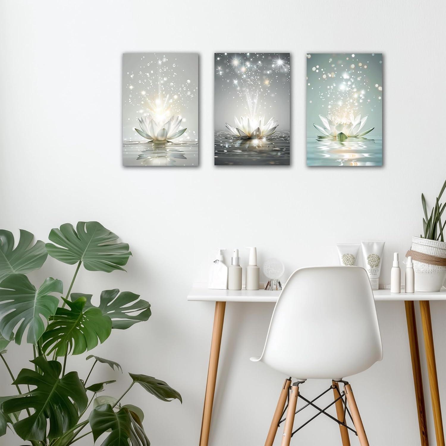 Arte de Pared Zen en Lienzo 3 Piezas 30x45 cm Decoración