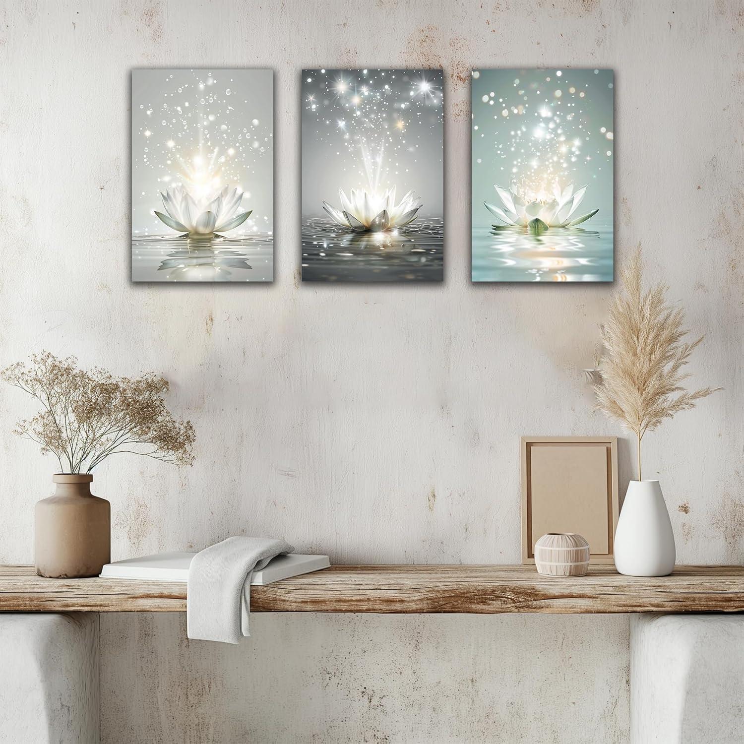 Arte de Pared Zen en Lienzo 3 Piezas 30x45 cm Decoración