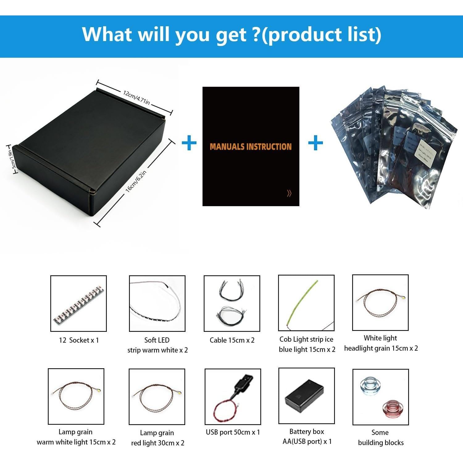 Kit de Luz LED para Lego 10357 Shelby Cobra 427 S/C