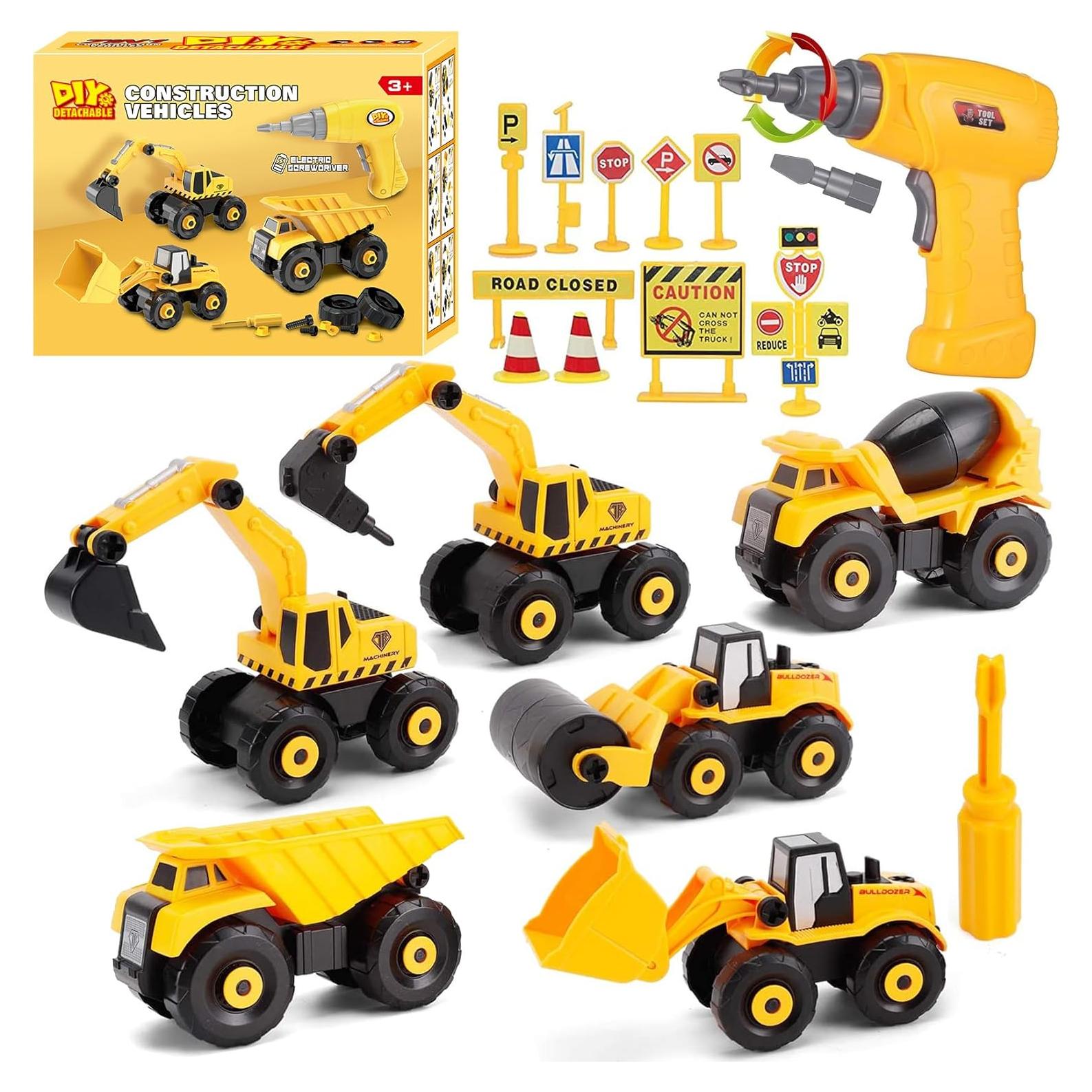 Juguete de Construcción TEUVO Excavadora Desarmable con Taladro