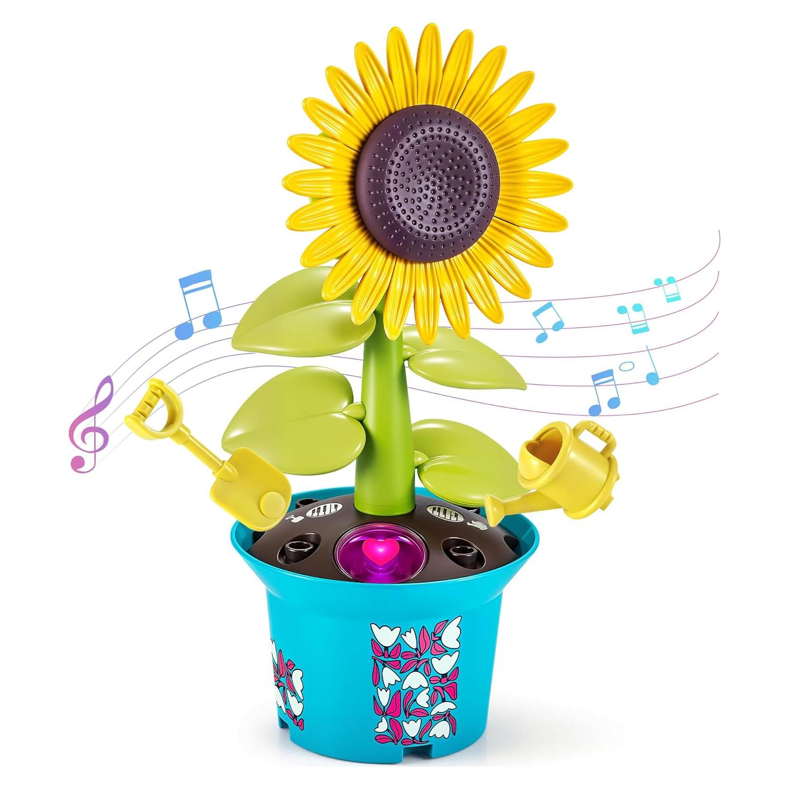 Juguete de Construcción de Flores Musical EWED Girasol 10.5x9.9x23.6cm