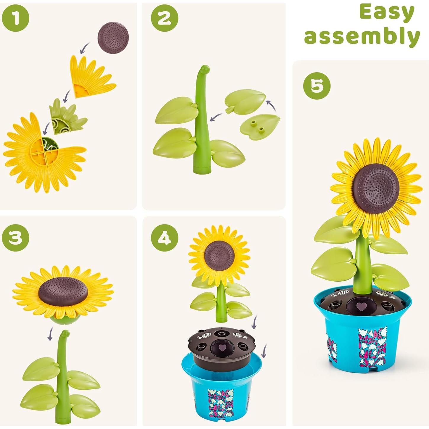 Juguete de Construcción de Flores Musical EWED Girasol 10.5x9.9x23.6cm