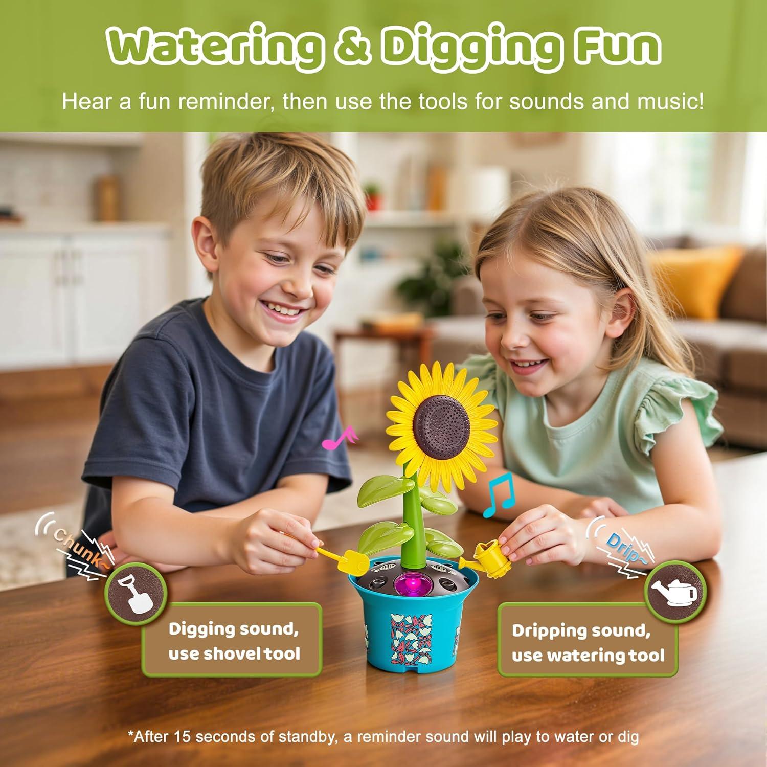 Juguete de Construcción de Flores Musical EWED Girasol 10.5x9.9x23.6cm