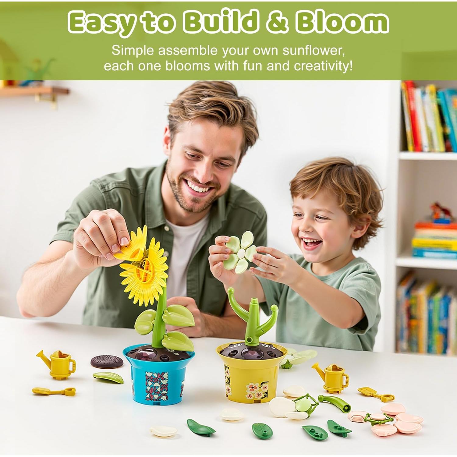 Juguete de Construcción de Flores Musical EWED Girasol 10.5x9.9x23.6cm