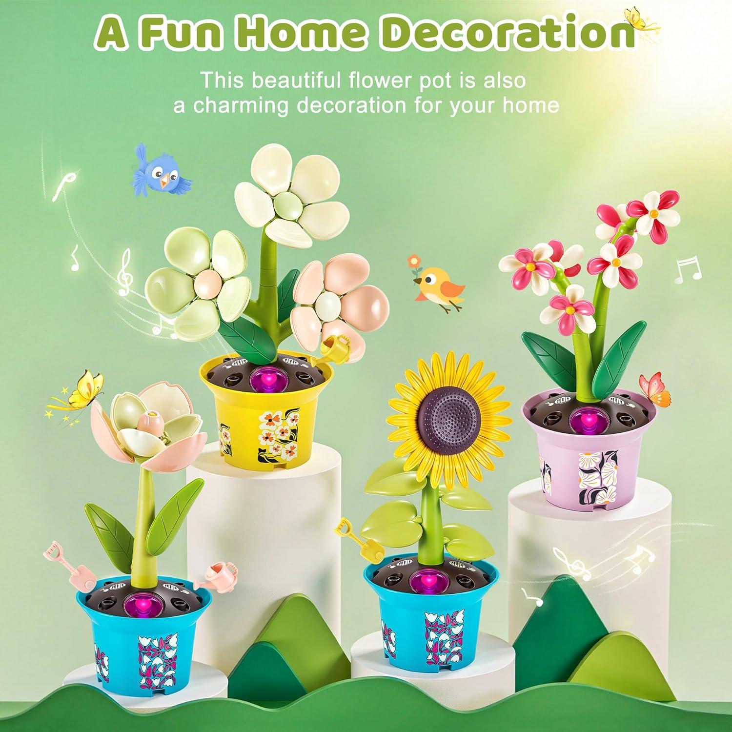 Juguete de Construcción de Flores Musical EWED Girasol 10.5x9.9x23.6cm