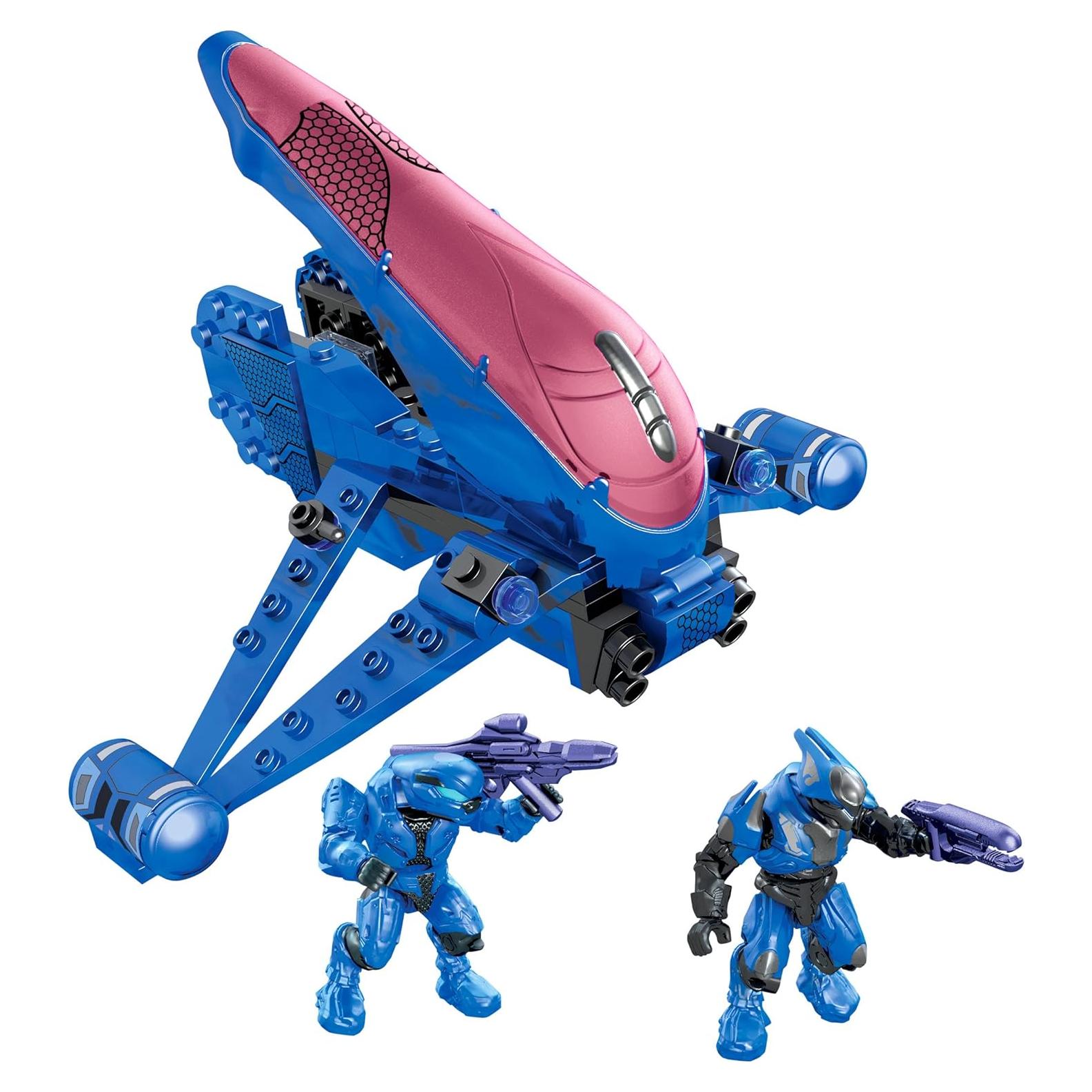 Mega Bloks Halo Banshee Azul Construible con Elites