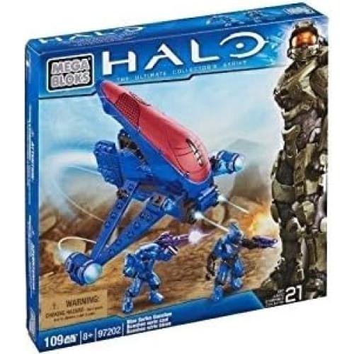 Mega Bloks Halo Banshee Azul Construible con Elites