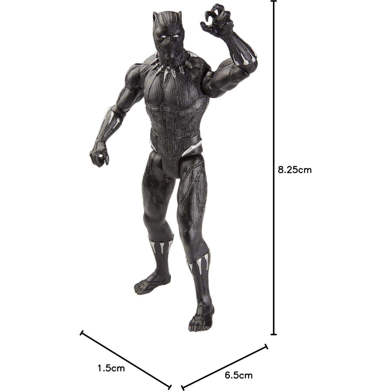 Figura de acción Pantera Negra Marvel 16.5 cm con lanza