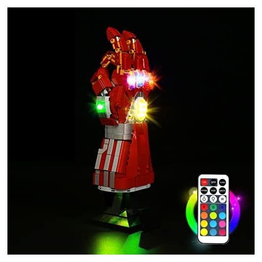 Set de Luces LED RGB BrickBling para LEGO 76223 - Guante Iron Man