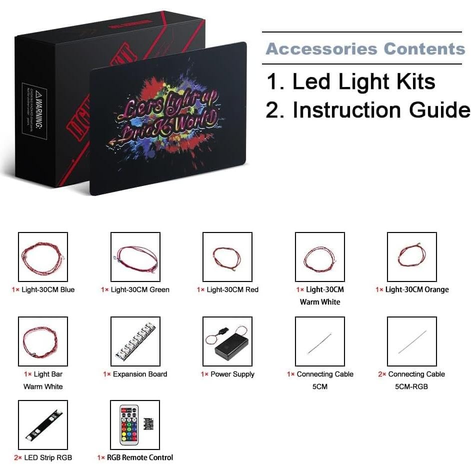 Set de Luces LED RGB BrickBling para LEGO 76223 - Guante Iron Man