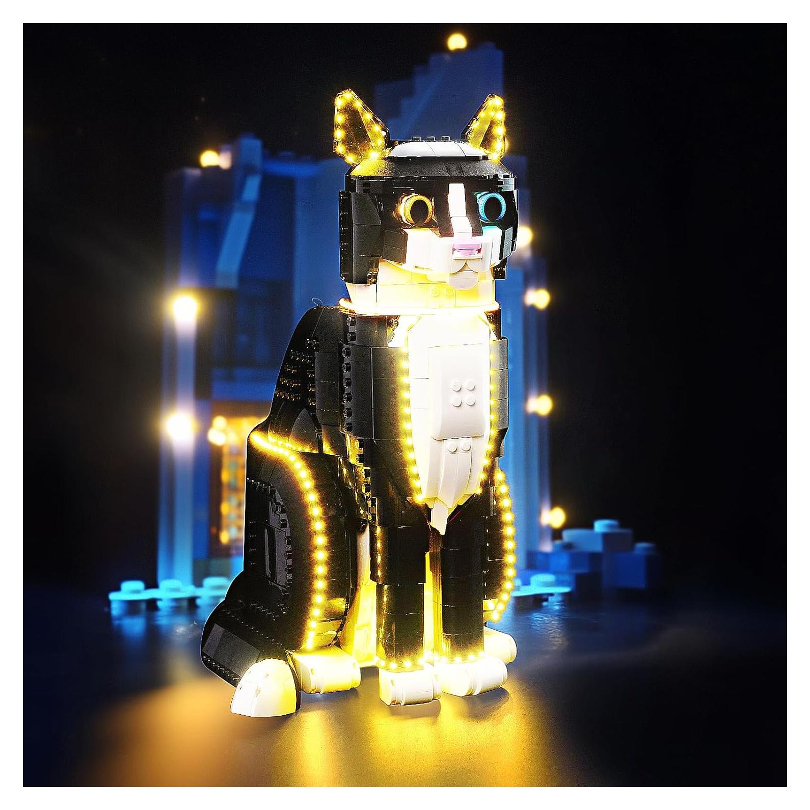 Kit de Iluminación LED Brickshining para Lego Gato Tuxedo 21349