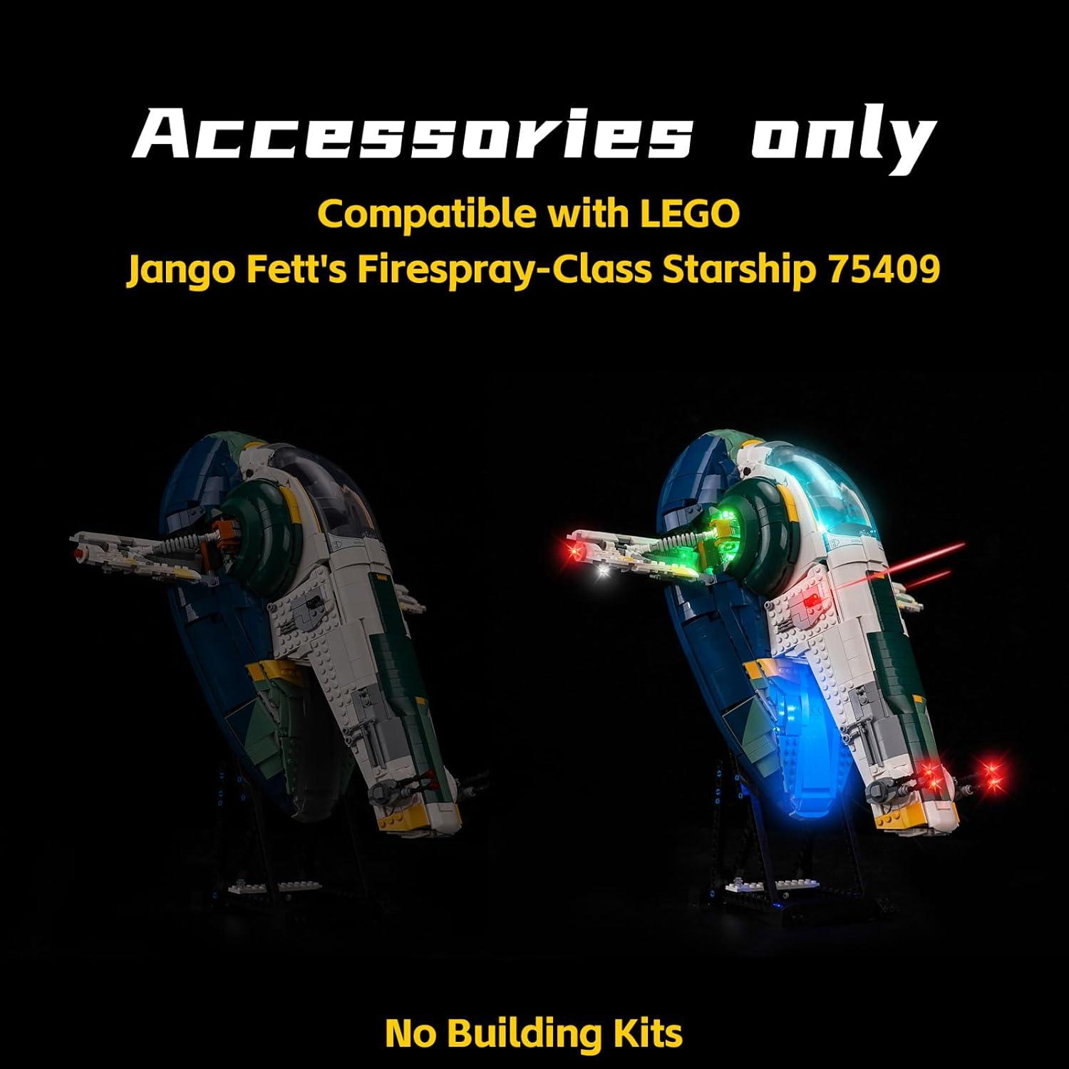 Kit de Luz LED BrickBling para Nave Estelar Jango Fett Lego