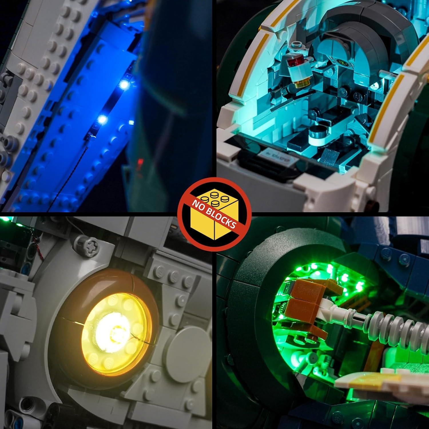 Kit de Luz LED BrickBling para Nave Estelar Jango Fett Lego
