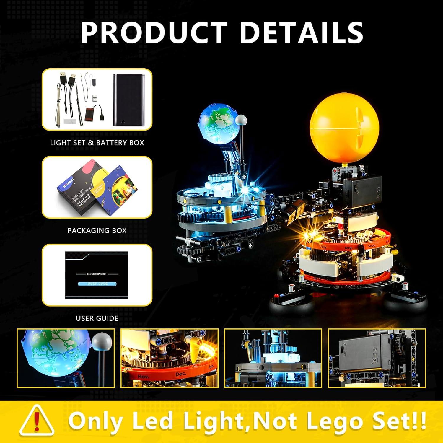 Kit de Luz BOOZUU para Lego 42179 Planeta Tierra y Luna