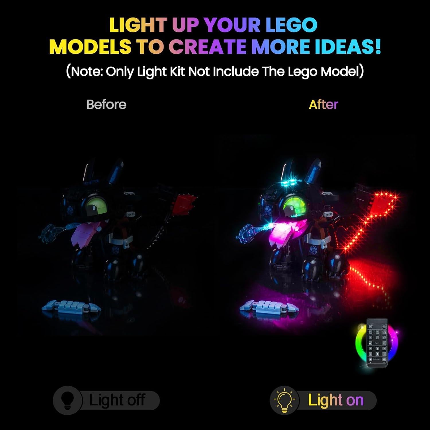 Kit de Luz LED RC para Lego Cómo Entrenar a Tu Dragón Chimuelo