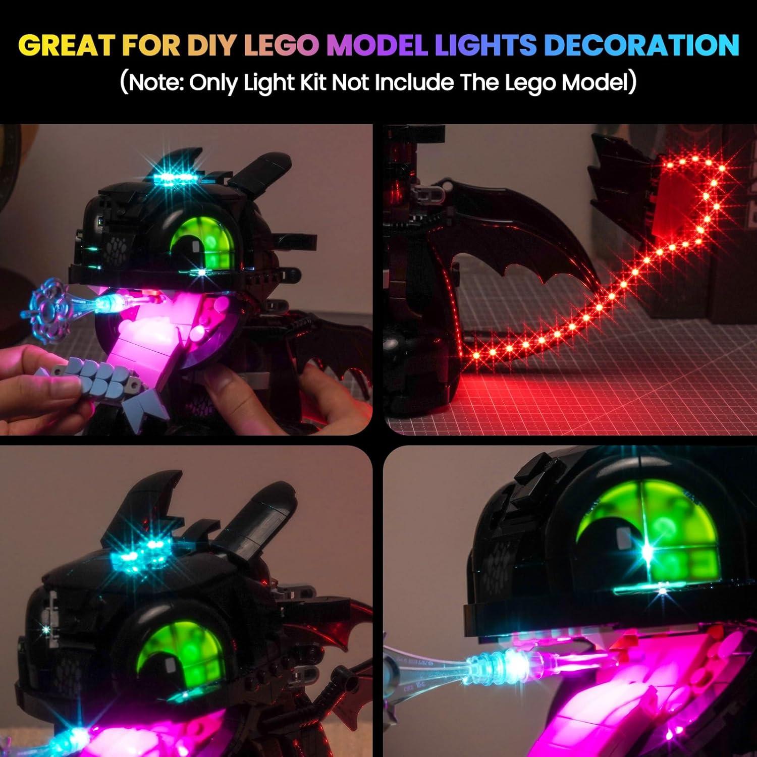 Kit de Luz LED RC para Lego Cómo Entrenar a Tu Dragón Chimuelo