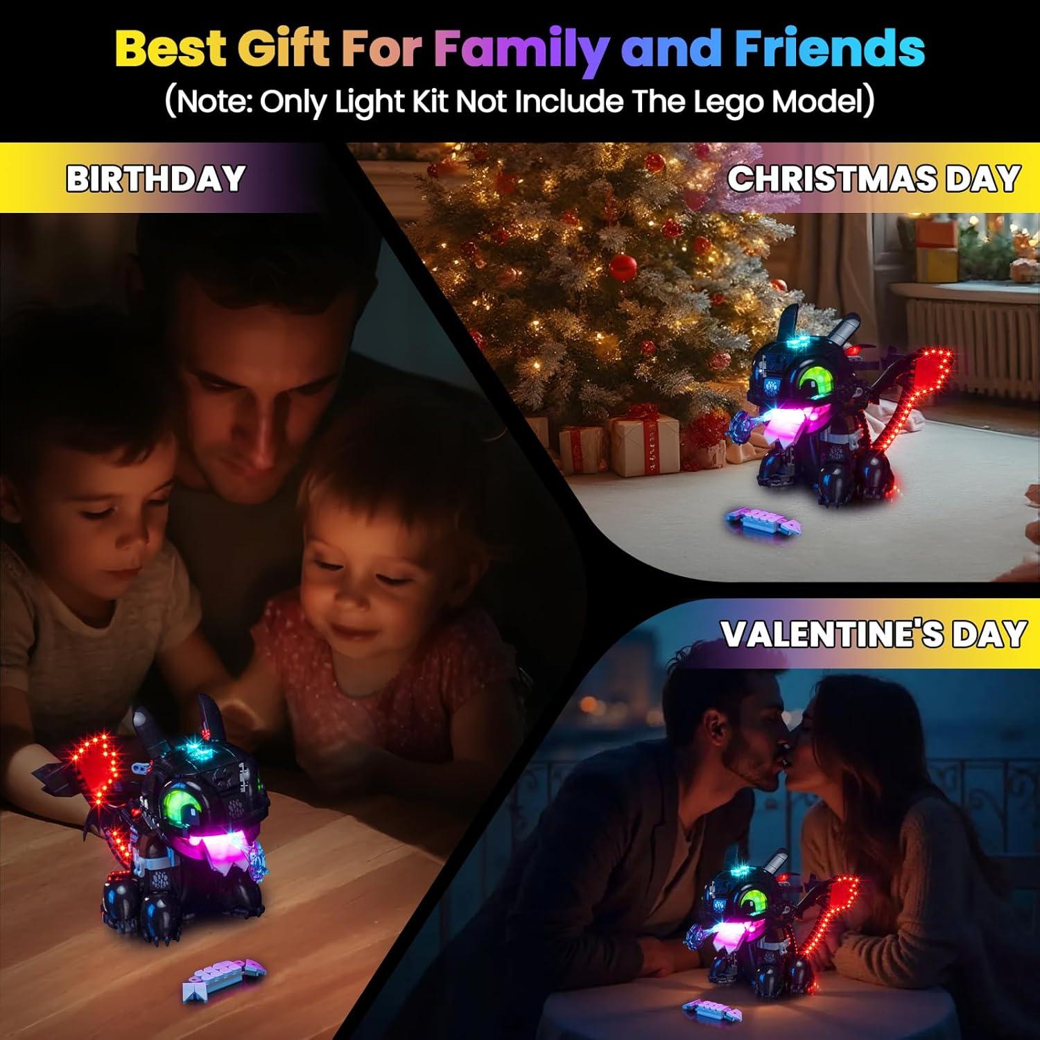 Kit de Luz LED RC para Lego Cómo Entrenar a Tu Dragón Chimuelo