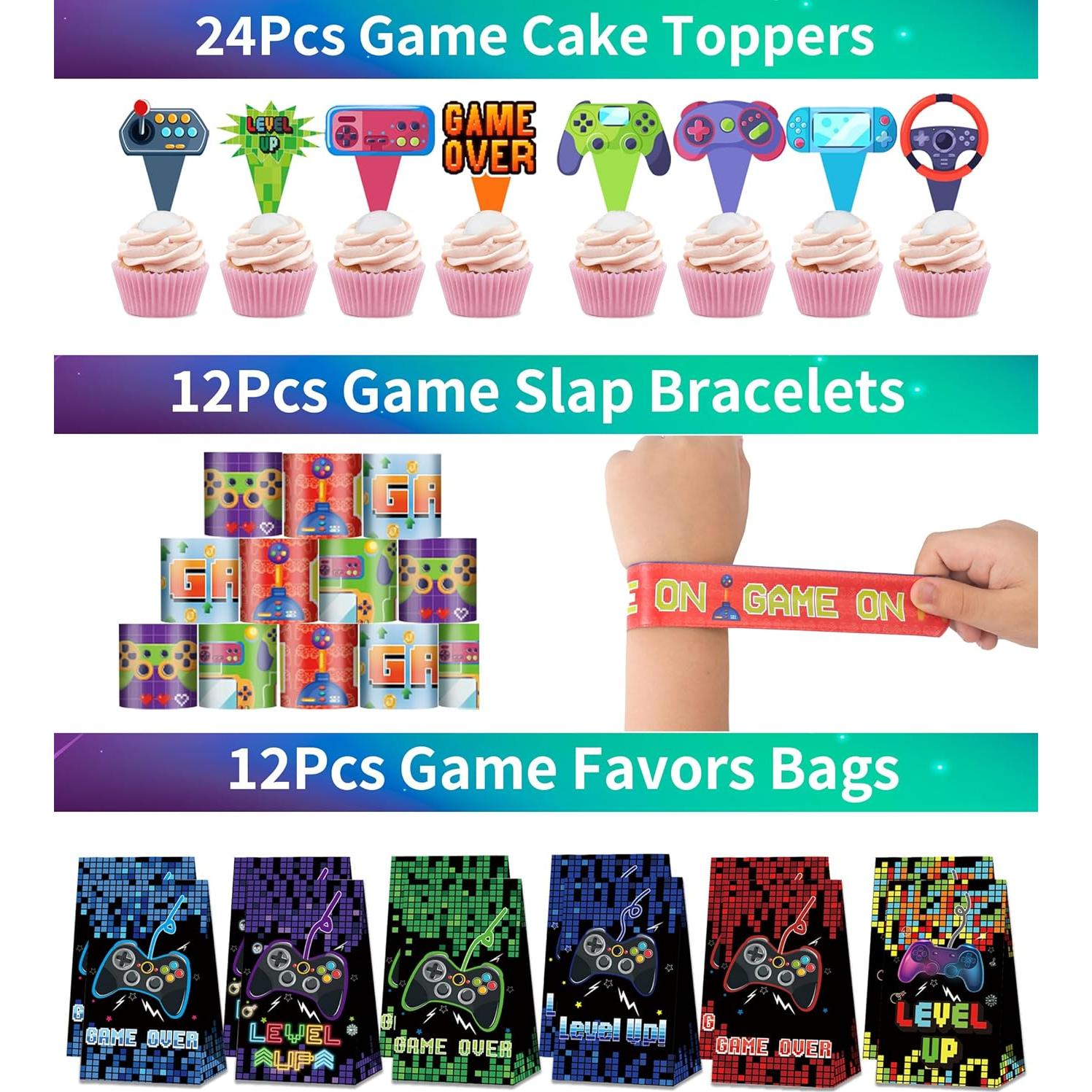 Kit de Fiesta de Videojuegos 320 Piezas PLOUGVI - Decoraciones y Favoritos