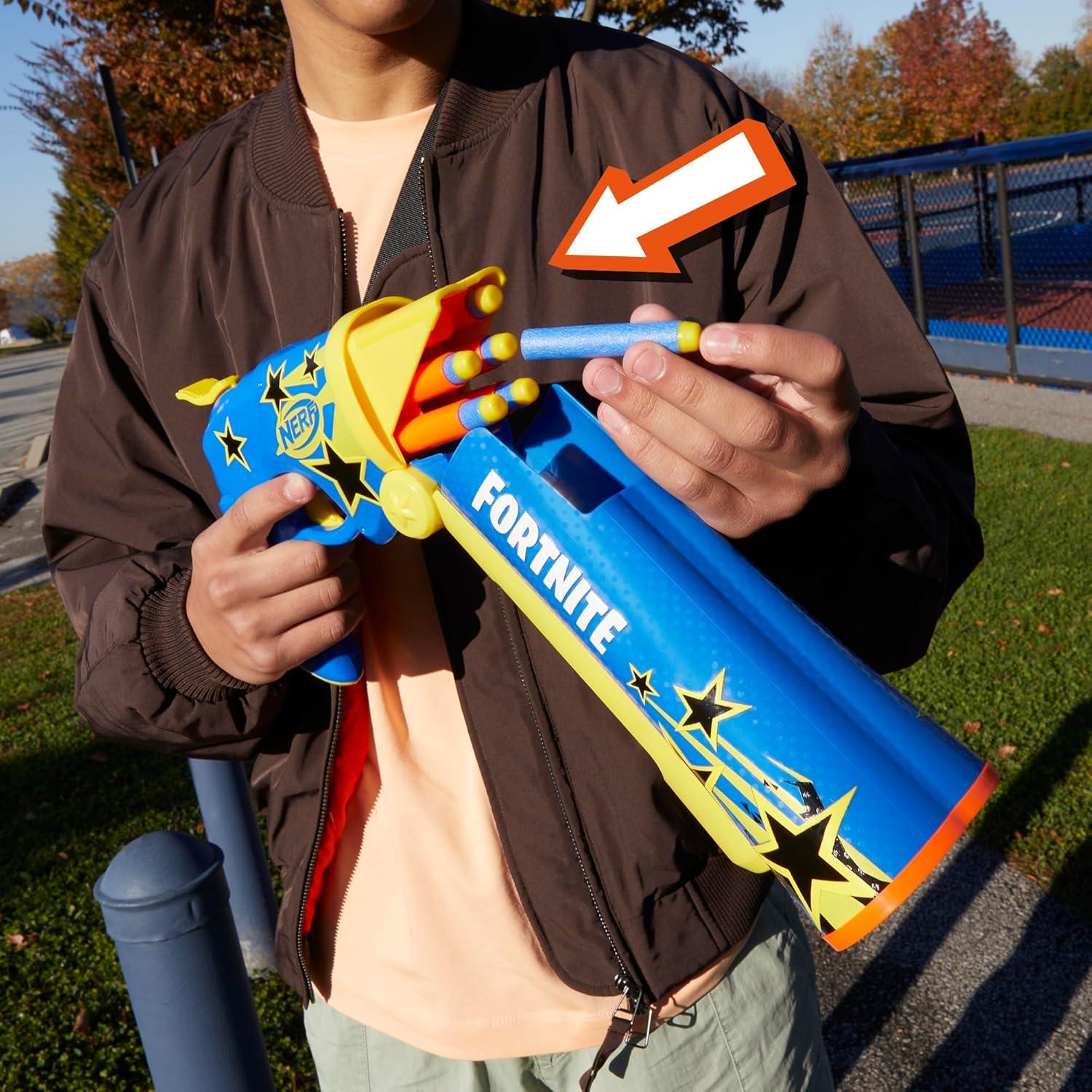 Blaster Nerf Fortnite Half Tone Hero con 12 dardos Elite
