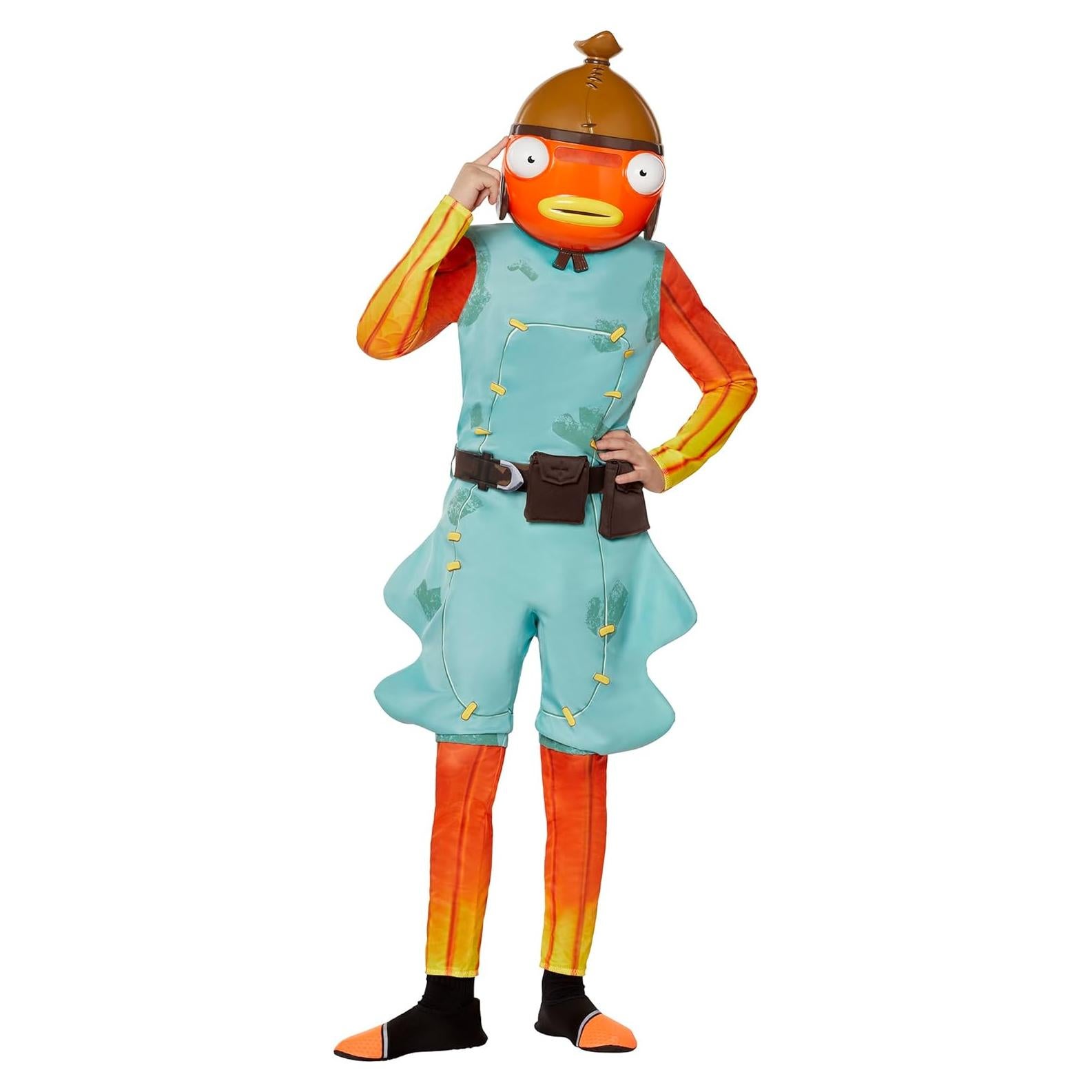 Disfraz Joven Fishstick Fortnite InSpirit Designs Naranja