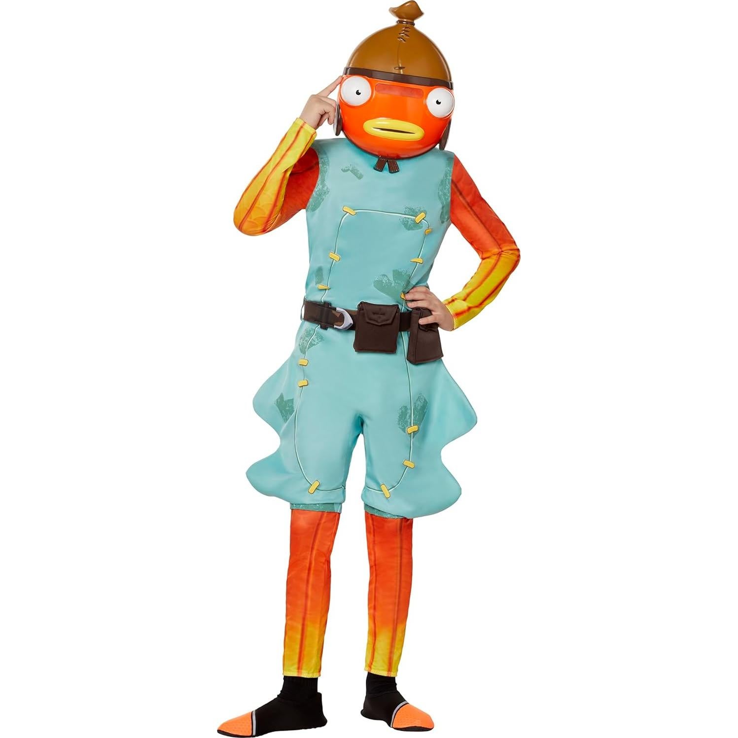 Disfraz Joven Fishstick Fortnite InSpirit Designs Naranja