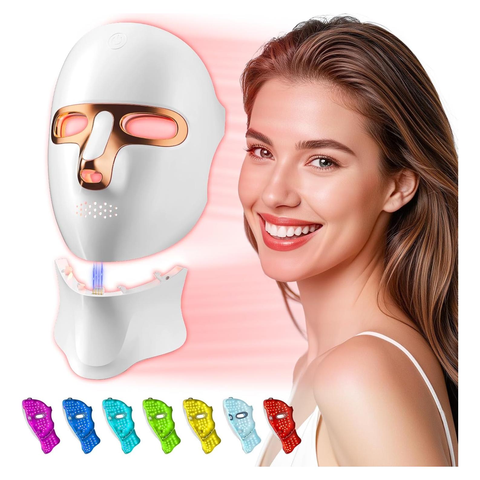 Máscara de Terapia de Luz Roja Tinkoola LED Recargable USB C