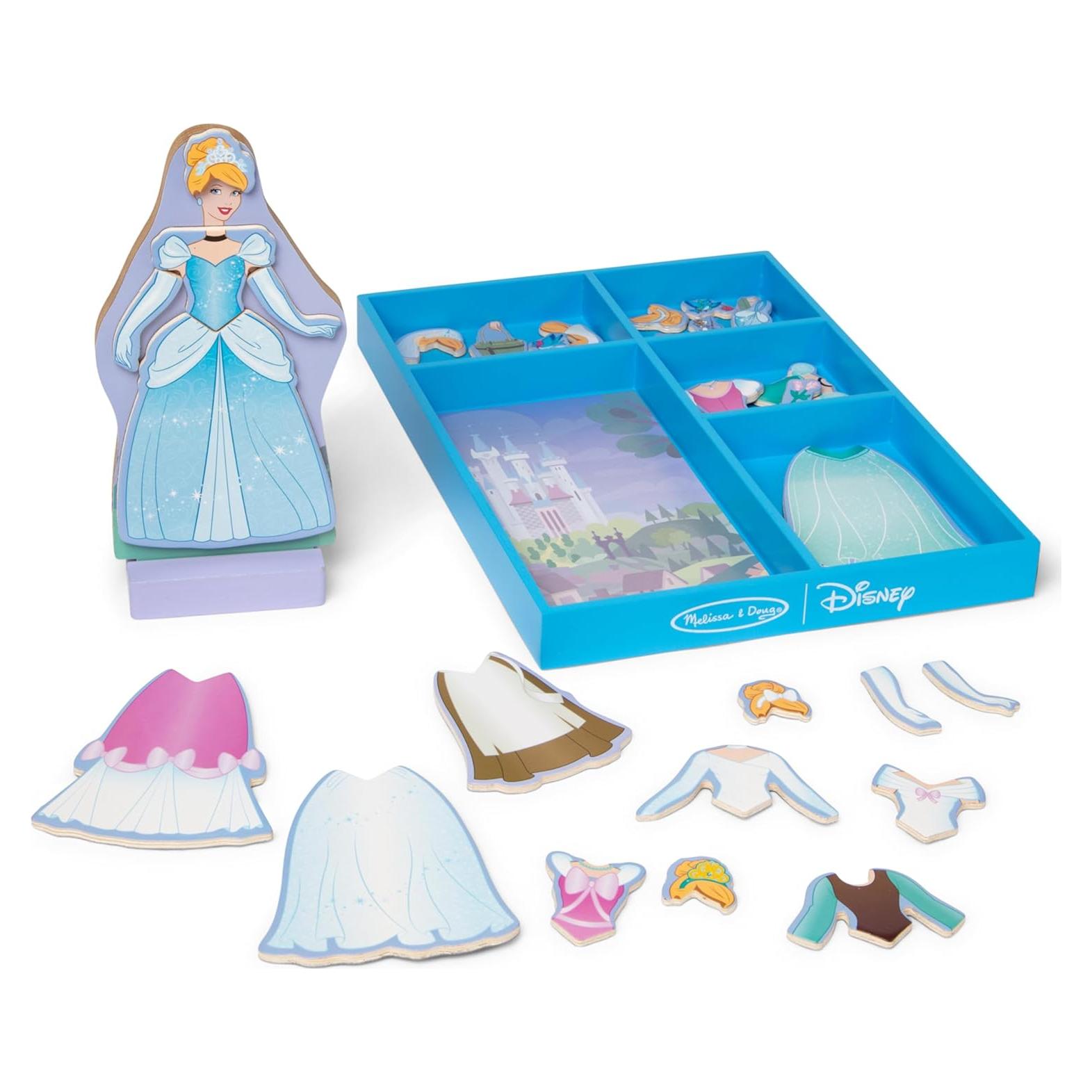 Muñeca Magnética de Madera Cenicienta Melissa & Doug 30 Piezas
