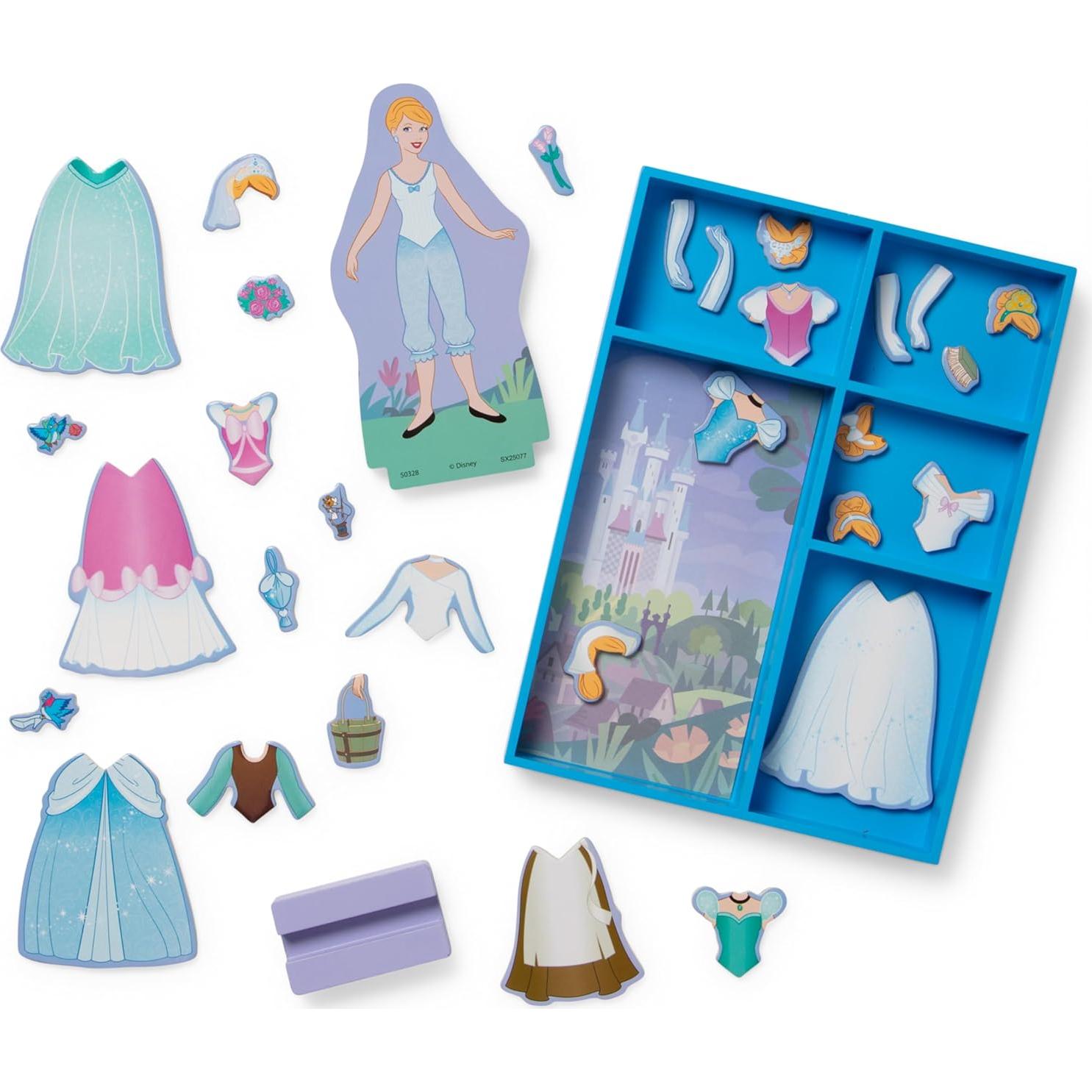 Muñeca Magnética de Madera Cenicienta Melissa & Doug 30 Piezas