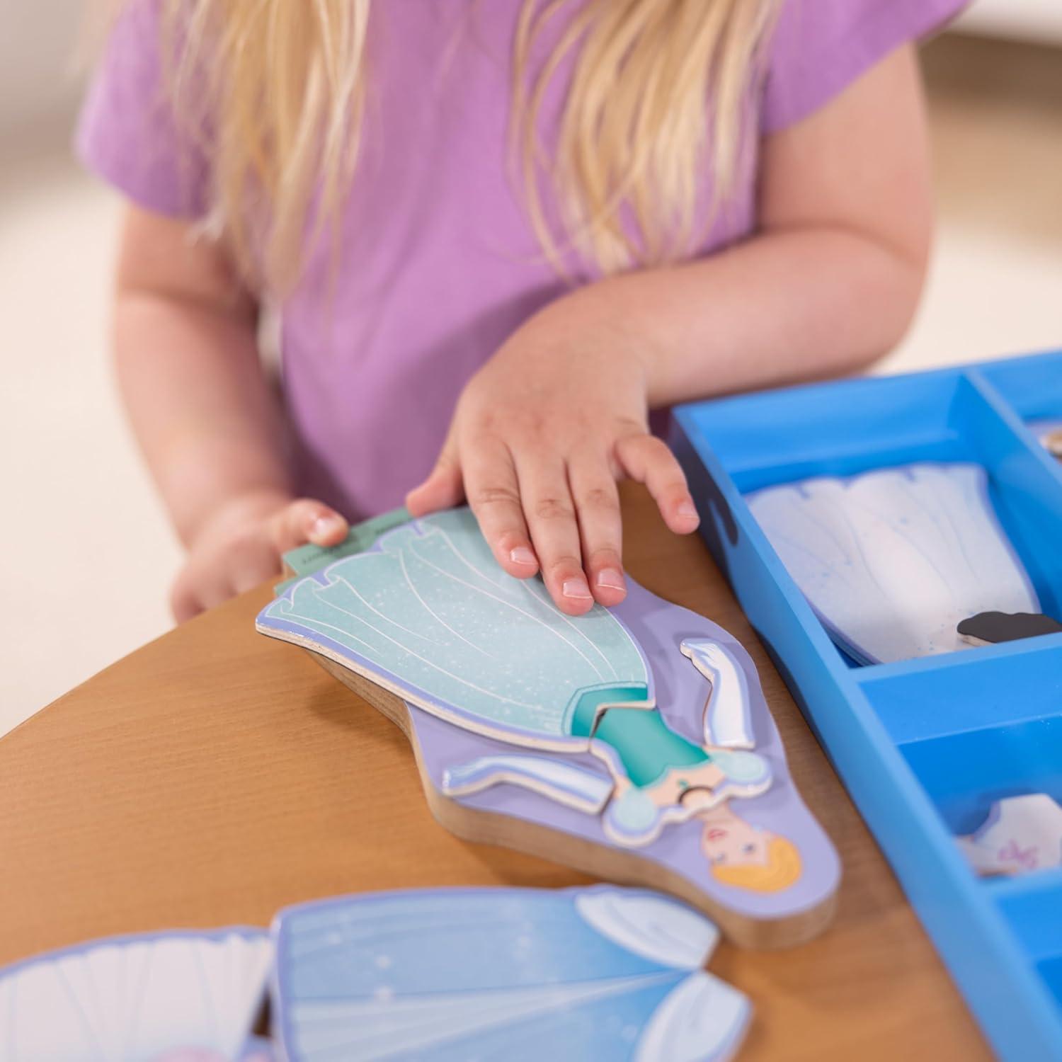 Muñeca Magnética de Madera Cenicienta Melissa & Doug 30 Piezas