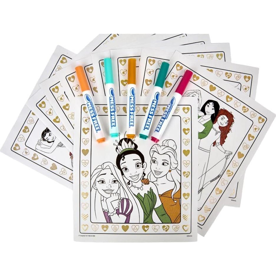 Set de Colorear Crayola Princesas Disney con Brillo 10 Páginas