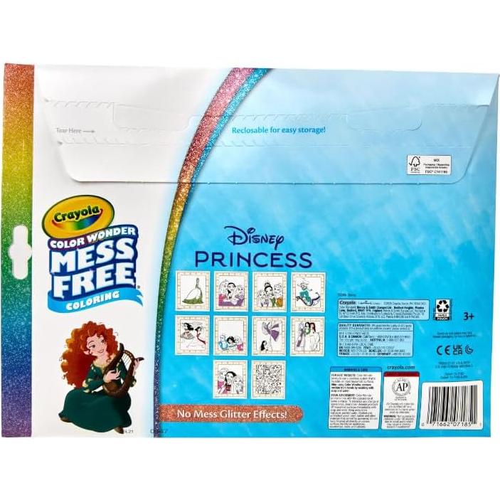 Set de Colorear Crayola Princesas Disney con Brillo 10 Páginas