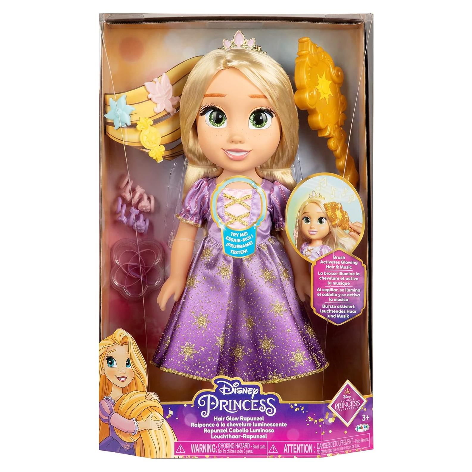 Muñeca Rapunzel Disney Princess con Cabello Mágico Brillante