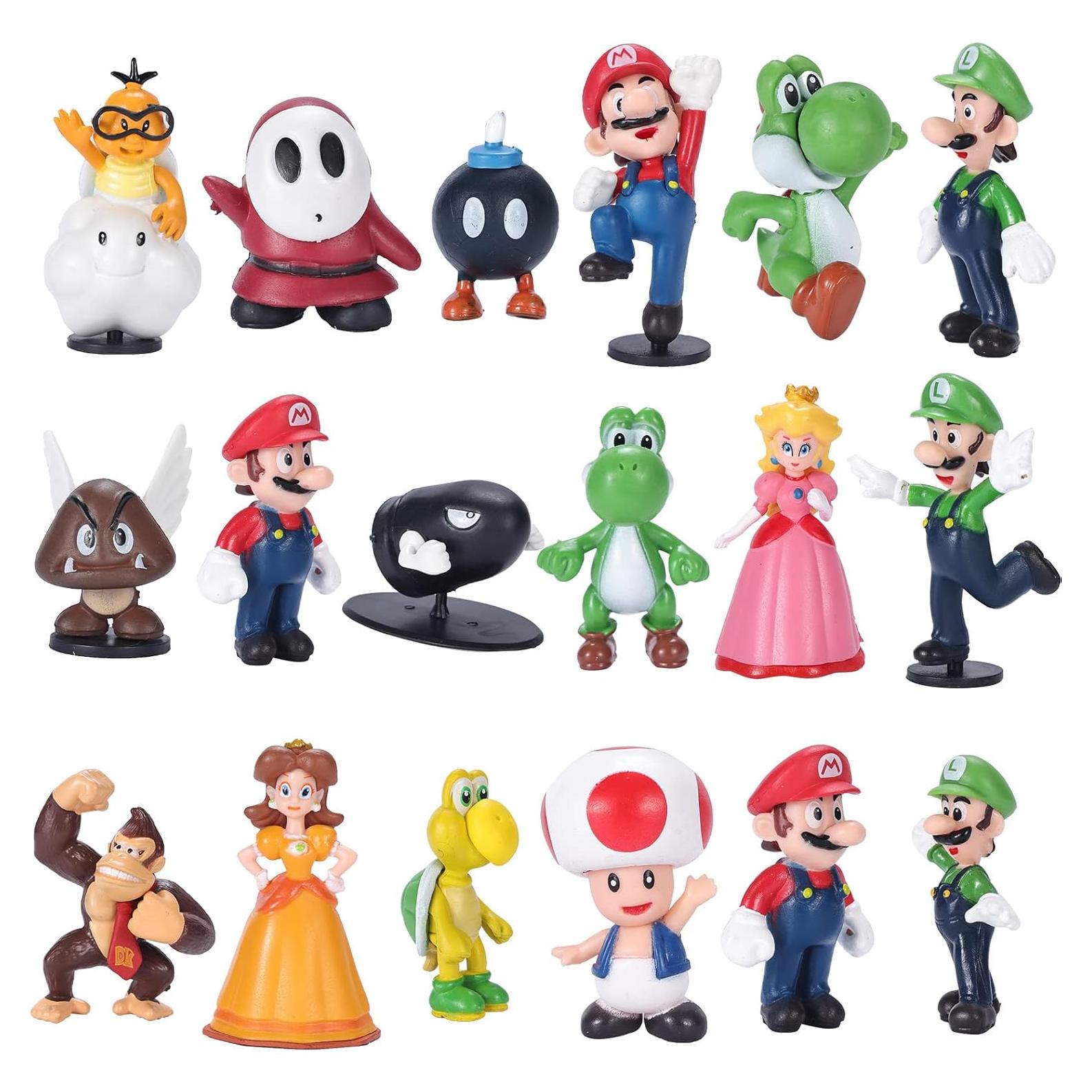 Set de 18 Figuras de Acción Mario y Luigi - PVC 5 cm