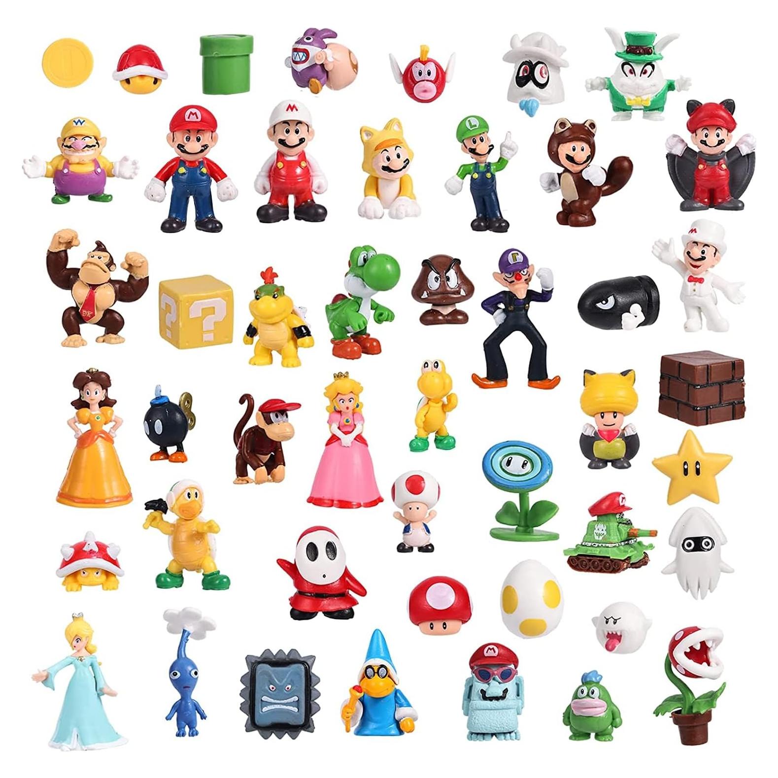 Set de 48 Figuras de Acción Mario Bros - PVC 5.08 cm