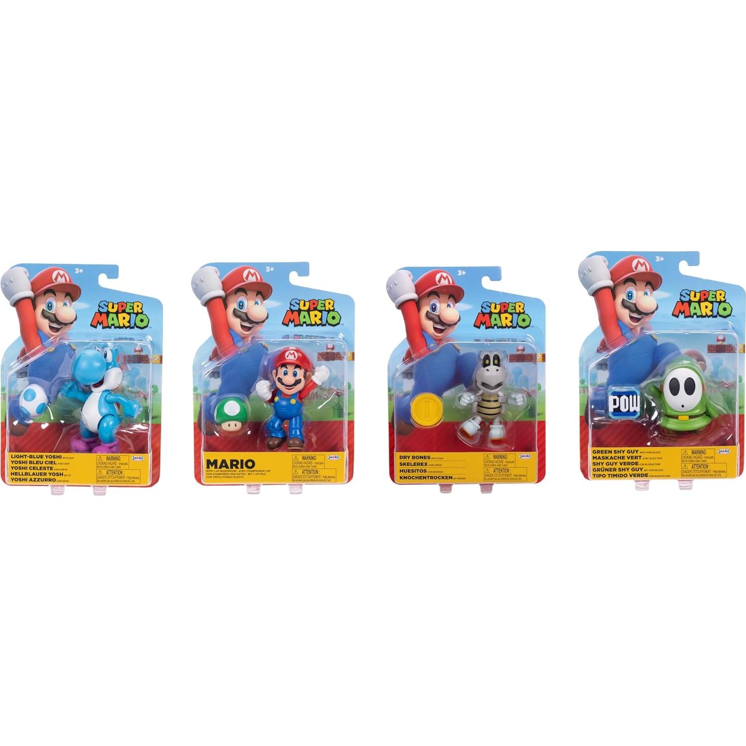 Figuras de Acción Super Mario Nintendo 10 cm - Paquete de 4