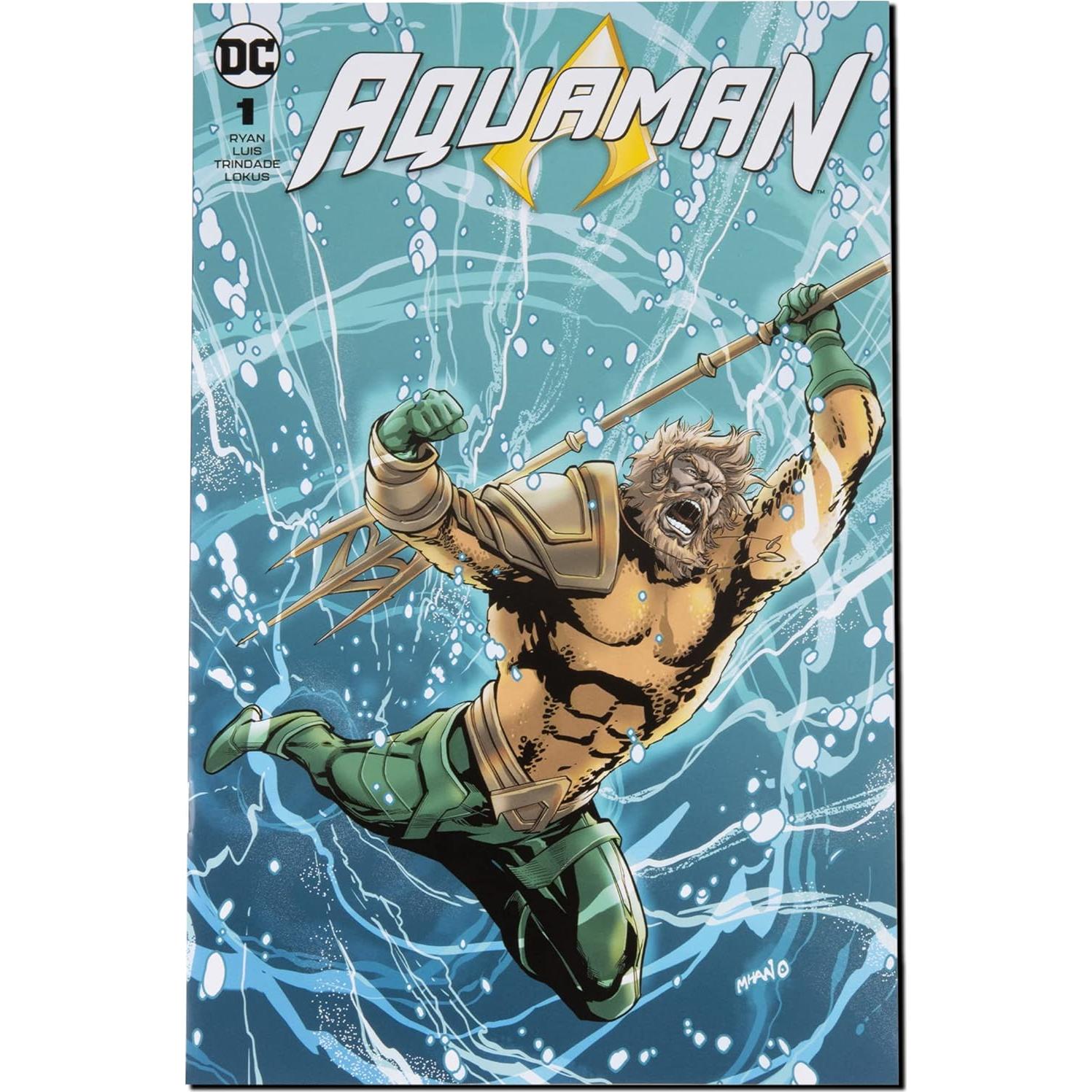 Figura de acción Aquaman McFarlane Toys 17.78 cm con cómic